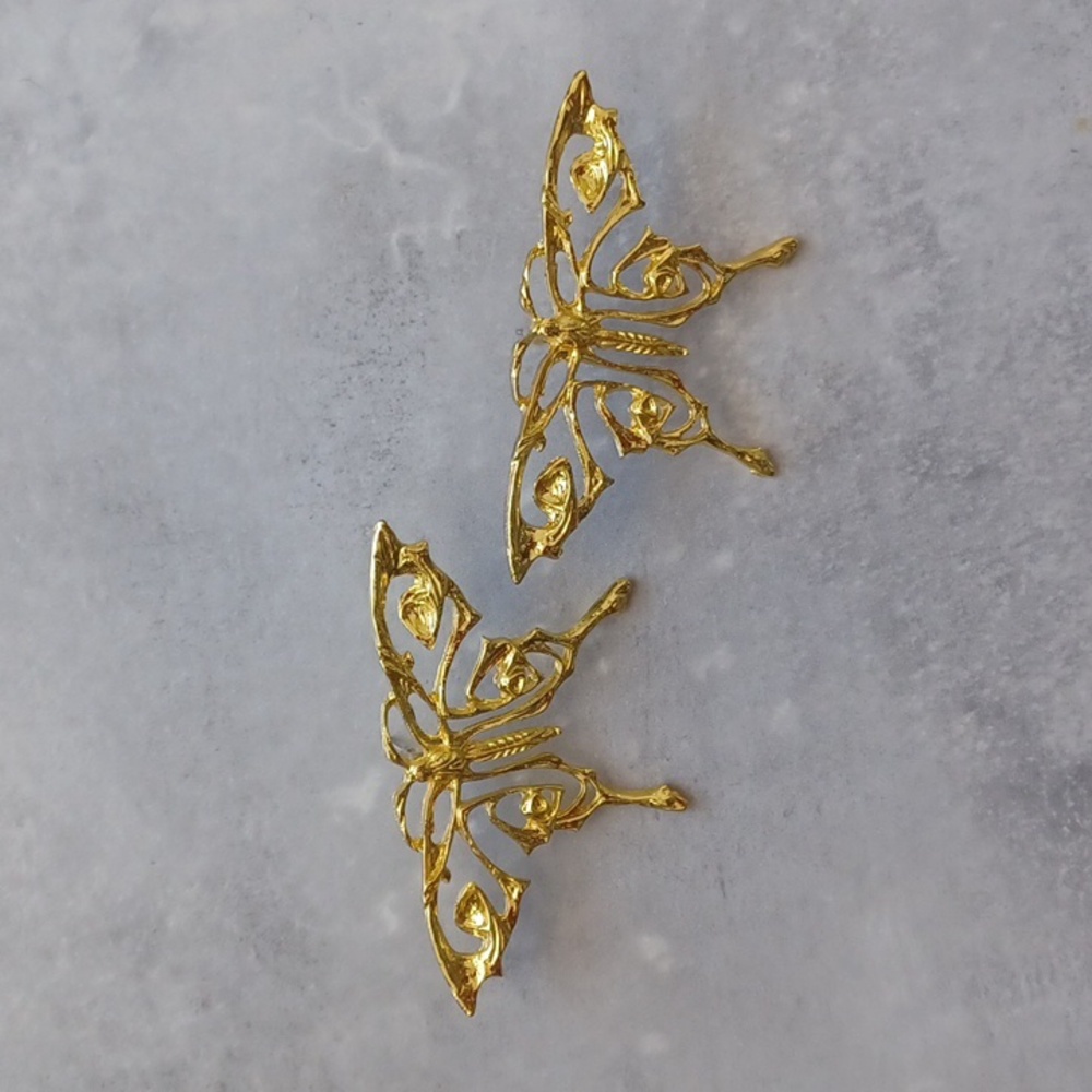 Zara Gold Like New Butterfly Earrings